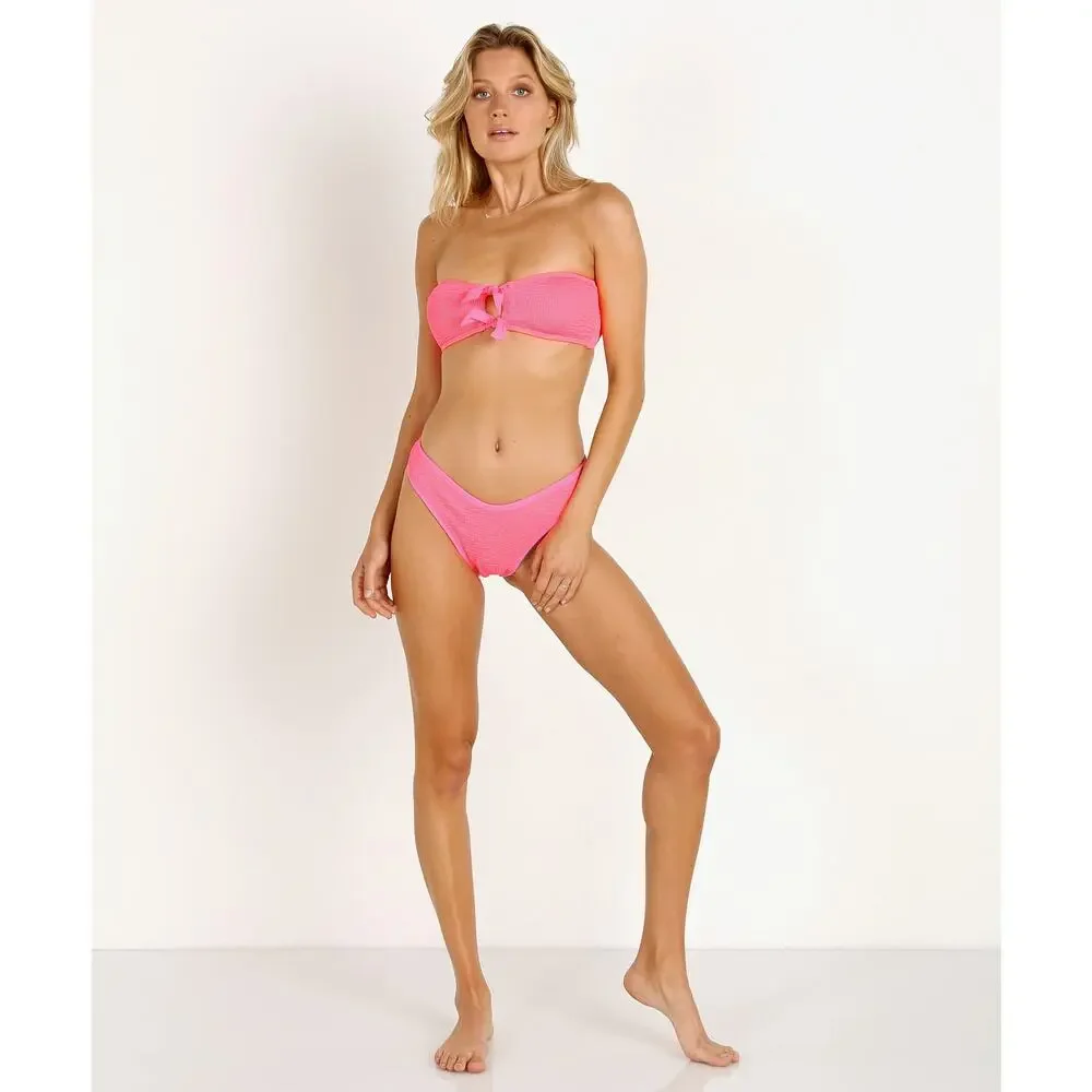 L*Space Whiplash Bikini Bottom Neon Pink Size Medium New